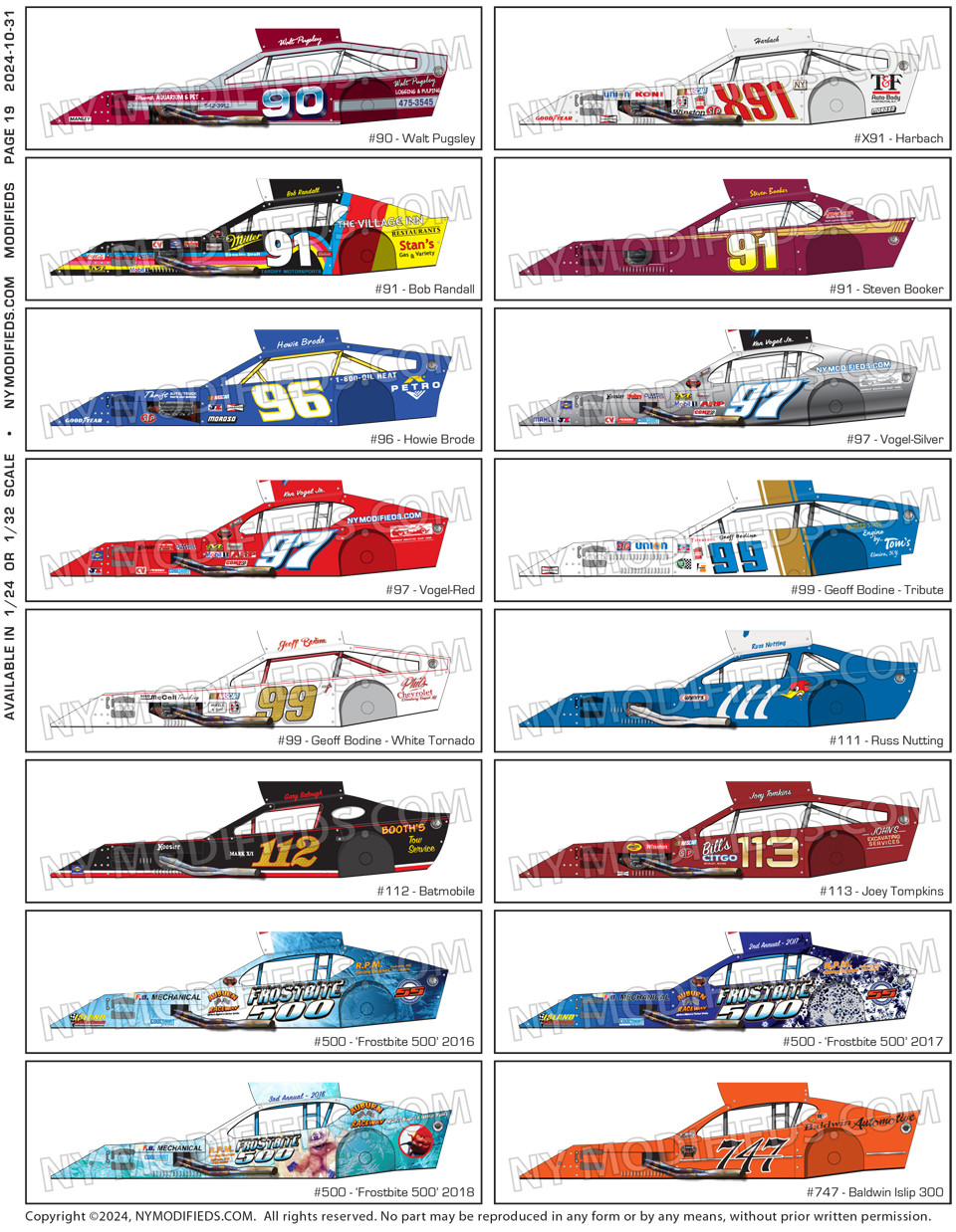 Modified Slot Car Body Sheet 19